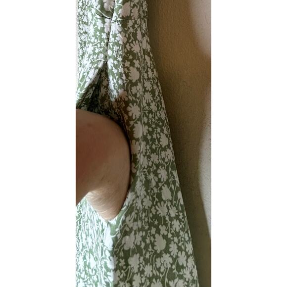 Sweet Salt Dress 2 XS Green Floral Midi Cottage Core Pockets - Picture 7 of 10